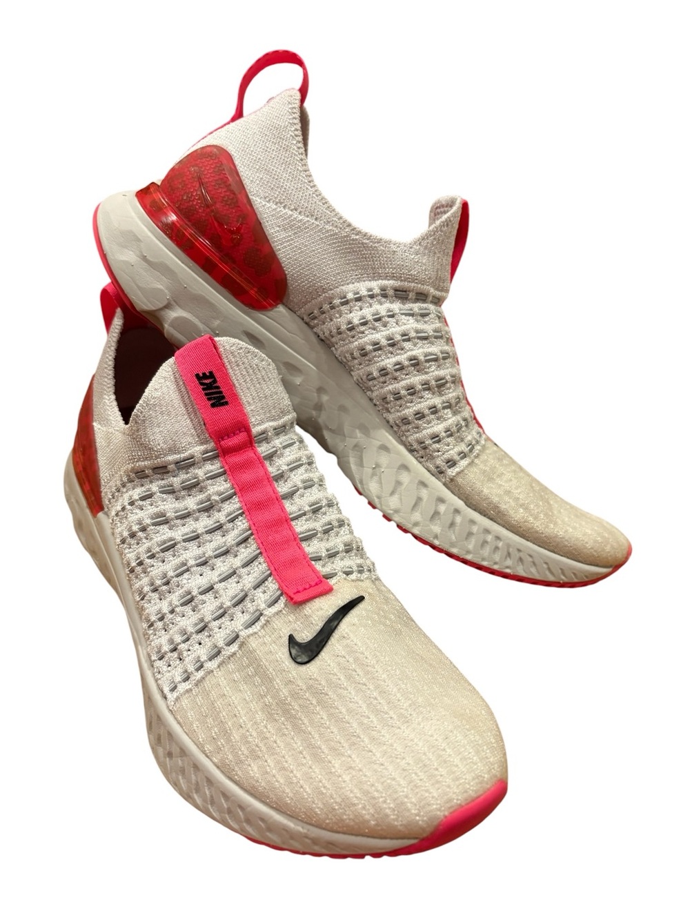 Nike Phantom React White Pink Women’s Flyknit Sneakers 8
